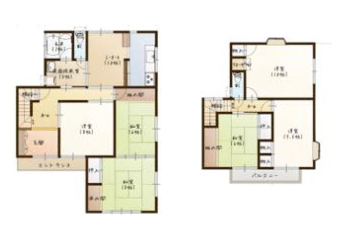【中古戸建】高崎市箕郷町東明屋の間取り|■間取り図｜敷地面積：315.73（約95.50坪）　建物面積：137.45（約41.50坪）