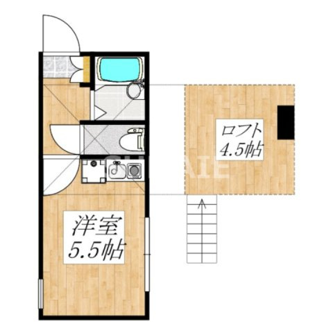 コンフォルタ飛鳥山の間取り|バス・トイレ別♪ロフト付のお部屋です☆