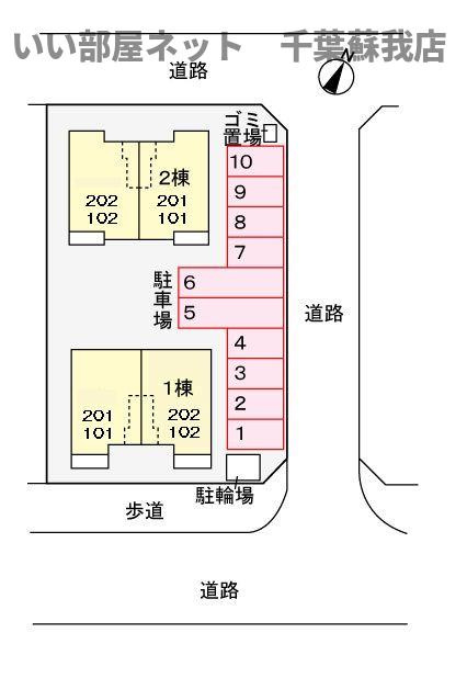 グローリーヒルズＣの駐車場|車をお持ちの方に嬉しい駐車場付きの物件です