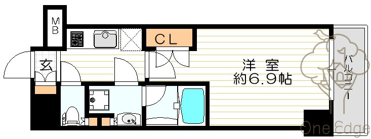エグゼ北大阪の間取り
