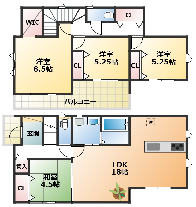 グラファーレ宇都宮市五代7期の区画図|【全2棟】各号棟の詳細については、お気軽にお問い合わせください♪