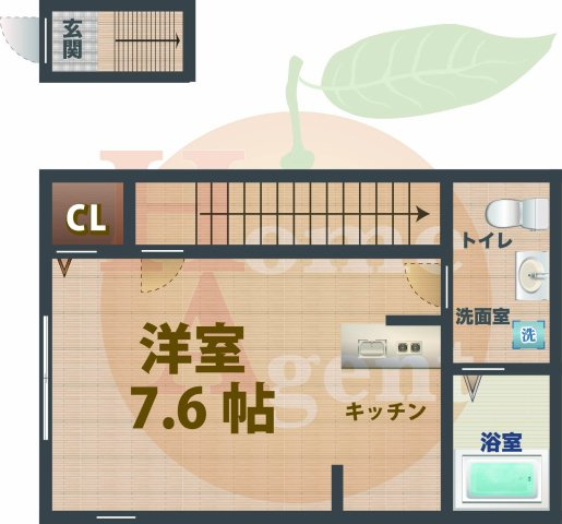 【間取り】 | サウスウィンド西永福 | 1Rのお部屋です。