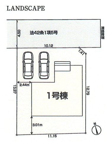 青梅市今井1丁目　新築戸建全1棟の区画図