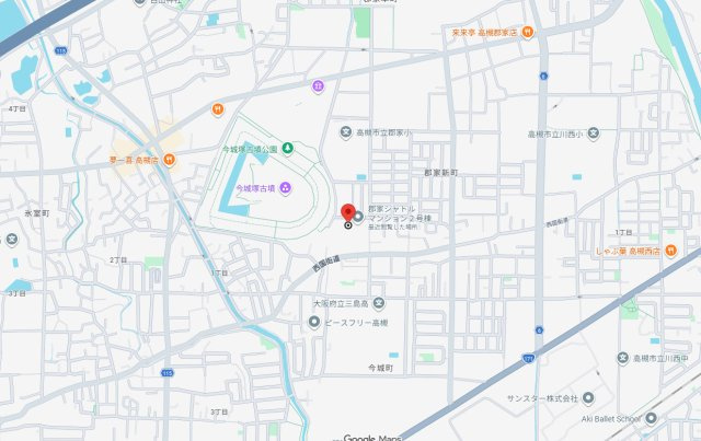 郡家シャトルマンションの地図