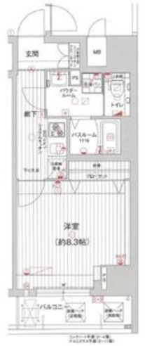 大阪市天王寺区大道２丁目の賃貸マンションの間取り