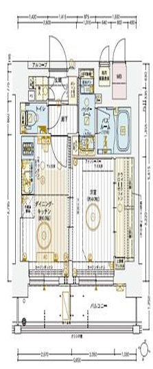 大阪市浪速区幸町３丁目の賃貸マンションの間取り