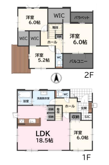【間取り】 | 糟屋郡新宮町湊4期　1号棟（全2棟）【仲介手数料無料・0円】 | 平日、土日祝日もお好きな日時にご見学可能です。お気軽にお問合せ下さい。