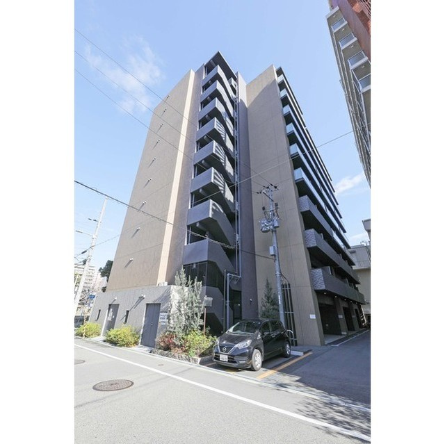 セオリー夕陽丘DOORの外観|落ち着いた雰囲気の外観です