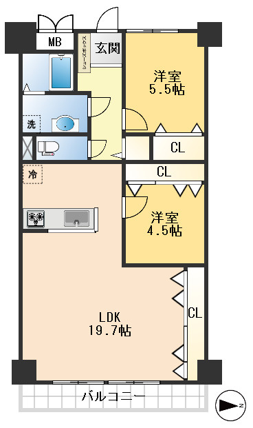 ハイマート豊中の間取り