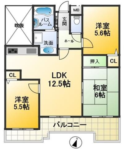 ワコーレ祇園の間取り|和室は、リビングから目が届く場所なので、お子様の遊び部屋・お昼寝スペースとして使うのもオススメ