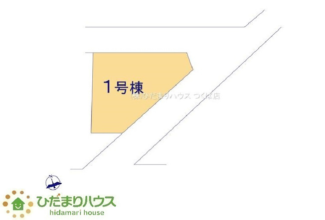 【区画図】 | 小美玉市江戸1期　新築戸建 | 角地なので開放的で陽当たり良好。