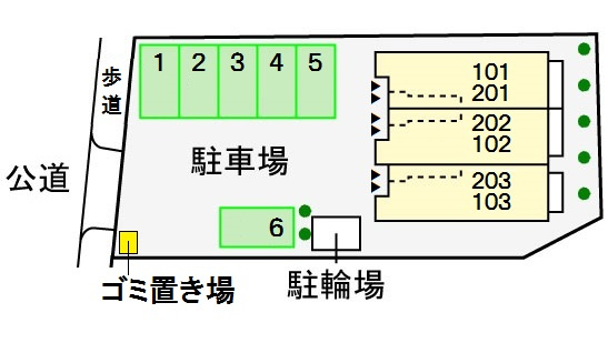 イーストハイム Ⅱの区画図
