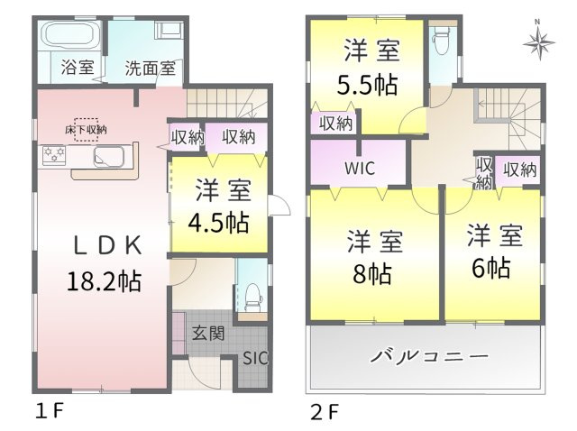 春日井市西高山町3丁目(全5棟)の間取り