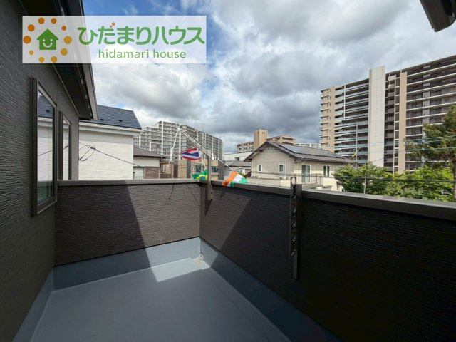 【バルコニー】 | 我孫子市台田1丁目25-1期　新築戸建　1号棟 | 広々としたバルコニー。お洗濯物もぜーんぶ干せちゃいます！！