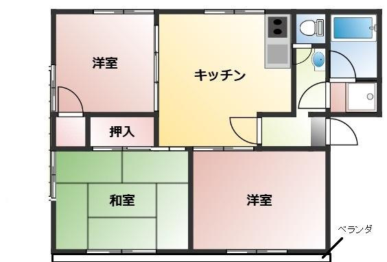 サンライズ一ノ井手の間取り