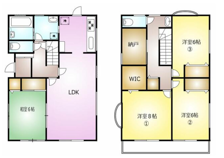 厚木市小野　中古戸建の間取り