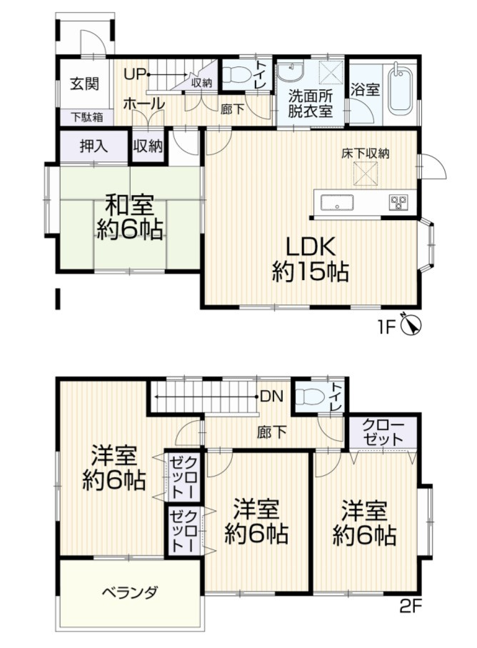 【中古戸建】伊勢崎市連取町の間取り|■間取り図｜敷地面積：203.20（約61.46坪）　建物面積：99.36（約30.05坪）