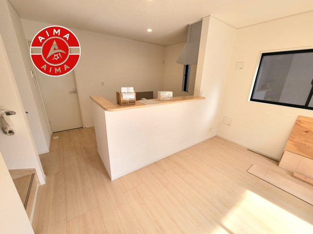 糟屋郡粕屋町阿恵第1-2棟（1号棟）の内観：施工例|ダイニングとリビングのメリハリが付けやすい空間設計になっています。