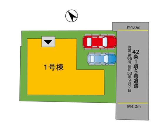 【区画図】 | 糟屋郡新宮町三代西1丁目2期　1号棟（全1棟）【仲介手数料無料・0円】 | 区画図です。1号棟