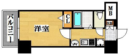 エステムコート博多・祇園ツインタワー１の間取り
