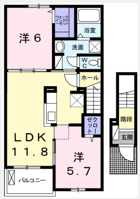 タップ　アルファBの間取り
