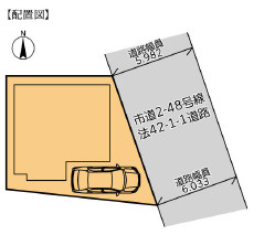 厚木市山際　新築戸建の区画図