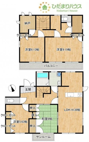 【間取り】 | 下妻市小島　中古戸建 | 9.19帖の主寝室！十分な広さがあるので、大切なプライベート空間を素敵に演出できます♪