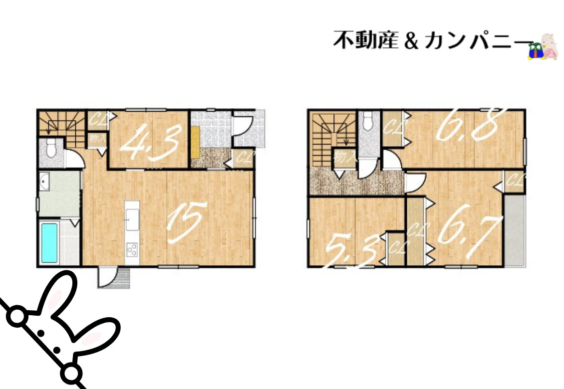 山越4丁目の新築のおうち③　松山市山越4丁目新築戸建の間取り