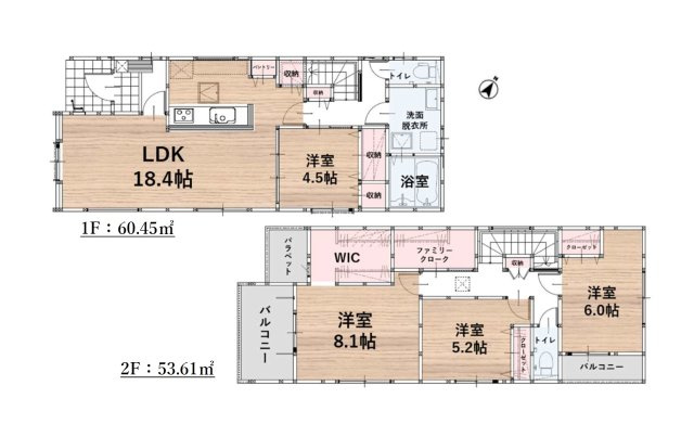 福岡市南区鶴田2丁目第8-1棟（4号棟）の間取り