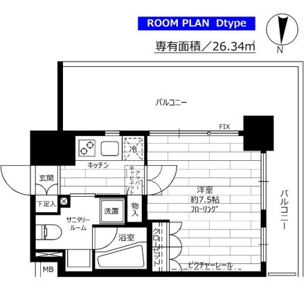 ステージファースト菊川アジールコートの間取り
