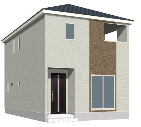 長野市高田第６の外観パース|新規販売開始しました！ローン相談お任せください！！お問合せは＜Tel 026-477-7419＞まで♪　１号棟