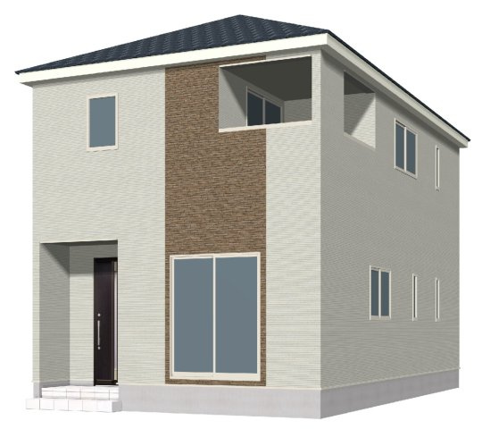 長野市高田第６の外観パース|新規販売開始しました！ローン相談お任せください！！お問合せは＜Tel 026-477-7419＞まで♪　１号棟