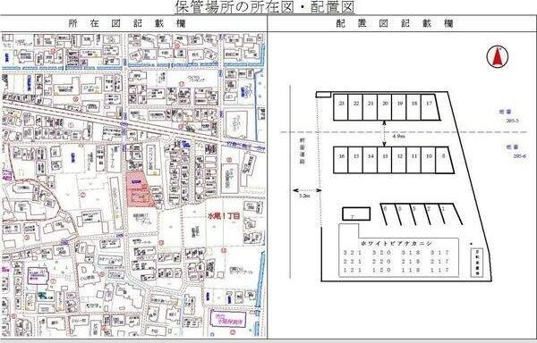 ホワイトピア中西の区画図