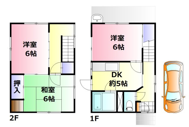 【間取り】 | 東原2丁目貸家