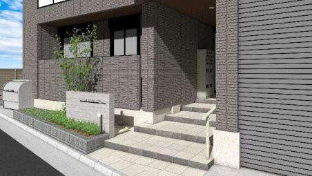 足立区千住２丁目の賃貸マンションのロビー