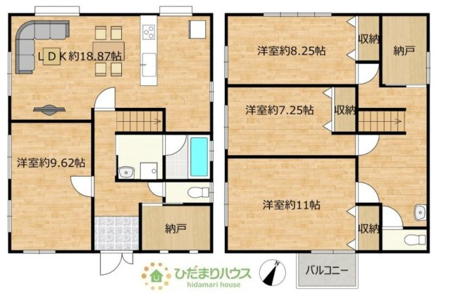 【間取り】 | 守谷市松前台6丁目　中古戸建 | 部屋数豊富な4SLDKの間取りです。お子様の一人部屋はもちろん、ご夫婦の趣味のお部屋も実現可能です♪