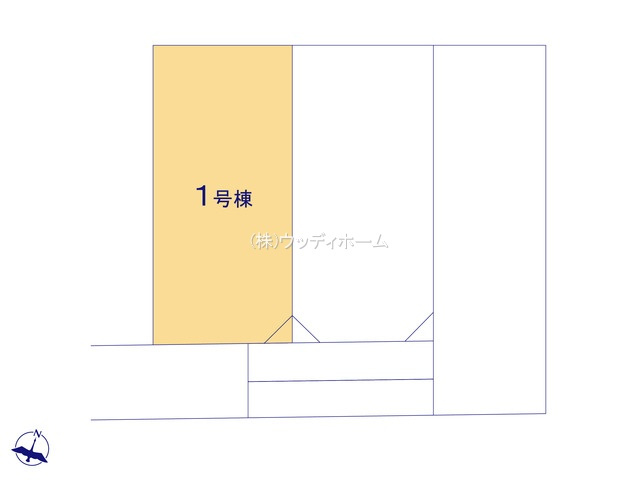 越谷市登戸町2期　新築一戸建て　1号棟の区画図