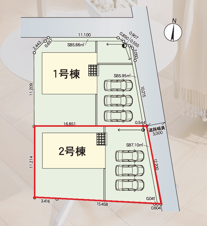Cradlegarden　 笠間市鯉淵　第9　2の区画図|敷地面積約62坪。並列駐車可能です。気になる他の物件と合わせての現地ご案内も可能です。HPから、またお電話でも、お気軽にお問い合わせください。