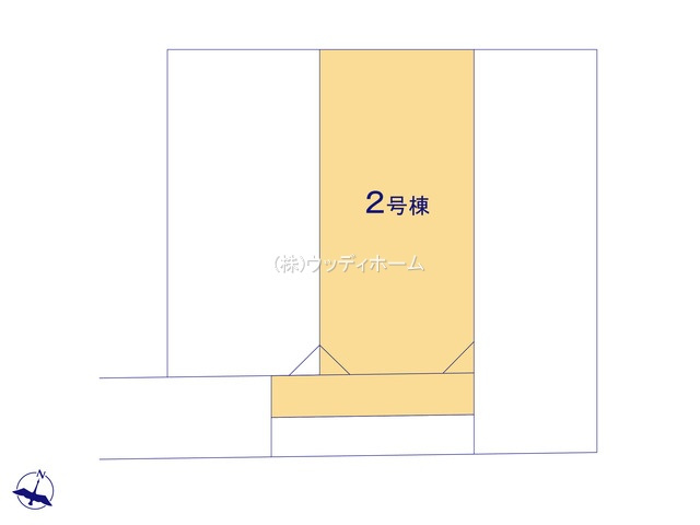 越谷市登戸町2期　新築一戸建て　2号棟の区画図