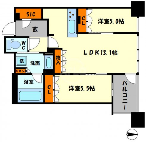 プレミストタワー靱本町　明治小学校区の間取り|プレミストタワー靭本町　間取り　