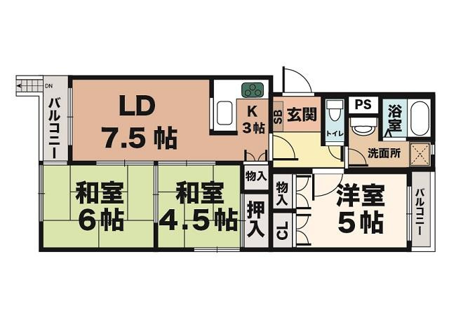 グリーンハイツ大津和の間取り|※間取りが現況と異なる場合は現況を優先します※