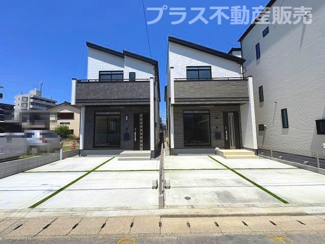 【外観】 | 春日市春日原東町4丁目　A号棟（全4棟）【仲介手数料無料・0円】 | 現地写真。プラス不動産販売なら、現場の全ての棟をまとめてご見学頂けます。