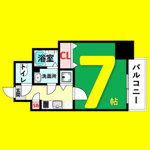 エスプレイス鶴舞ガーデンテラス　名古屋市賃貸　仲介手数料無料の間取り
