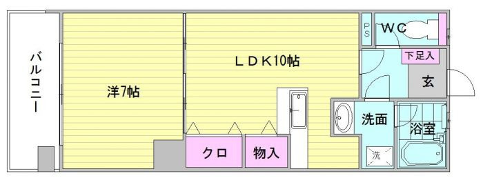 パルケット愛宕の間取り