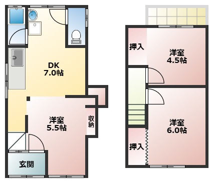 東五百住町戸建の間取り