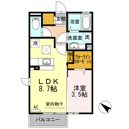 フェアプラッツ　B棟の間取り