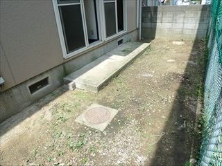 タカセコーポ　Ｃ棟の庭|広い専用庭