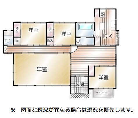 売中古戸建　富士市比奈の間取り|間取りです。