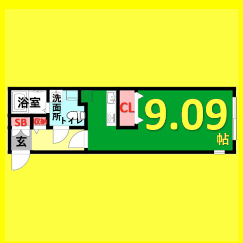 Branche本陣　名古屋市賃貸　仲介手数料無料の間取り