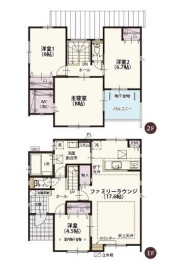 【間取り】 | 前橋市荒牧町　新築住宅 | 暖かな日差しが差し込む南向きの4LDK！
